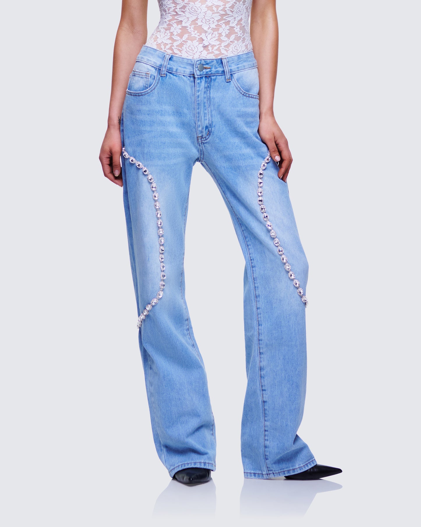 Margaux Blue Denim Diamanté Path Jean