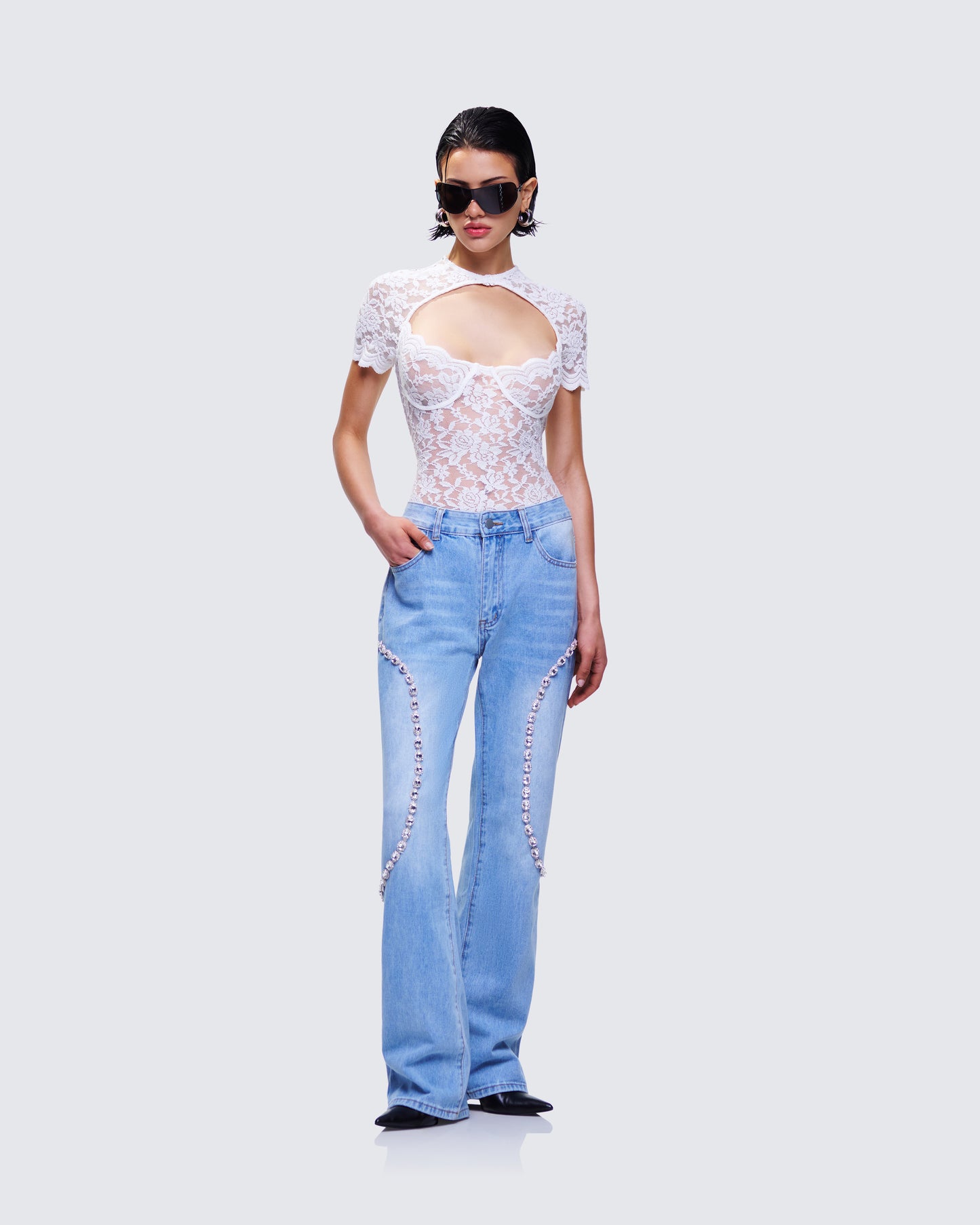 Margaux Blue Denim Diamanté Path Jean