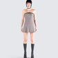 Marge Houndstooth Pleat Mini Dress model front
