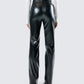 Mari Black Vegan Leather Pant