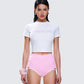 Maribel White Graphic Top model front