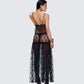 Marina Black Lace Sheer Maxi Dress