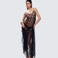 Marina Black Lace Sheer Maxi Dress
