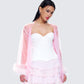 Maris Pink Feather Trim Robe