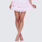 Maris Pink Tiered Ruffle Mini Skirt