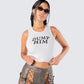 Marlow White Graphic Tank Top