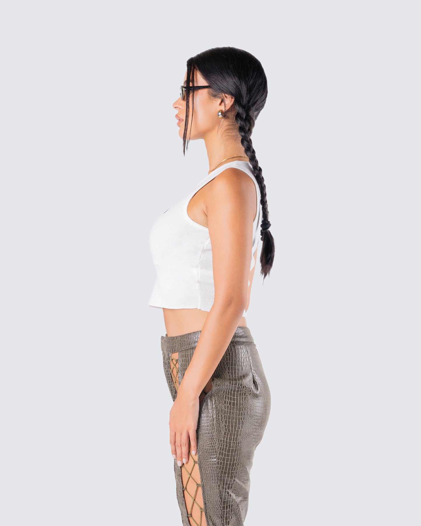 Marlow White Graphic Tank Top