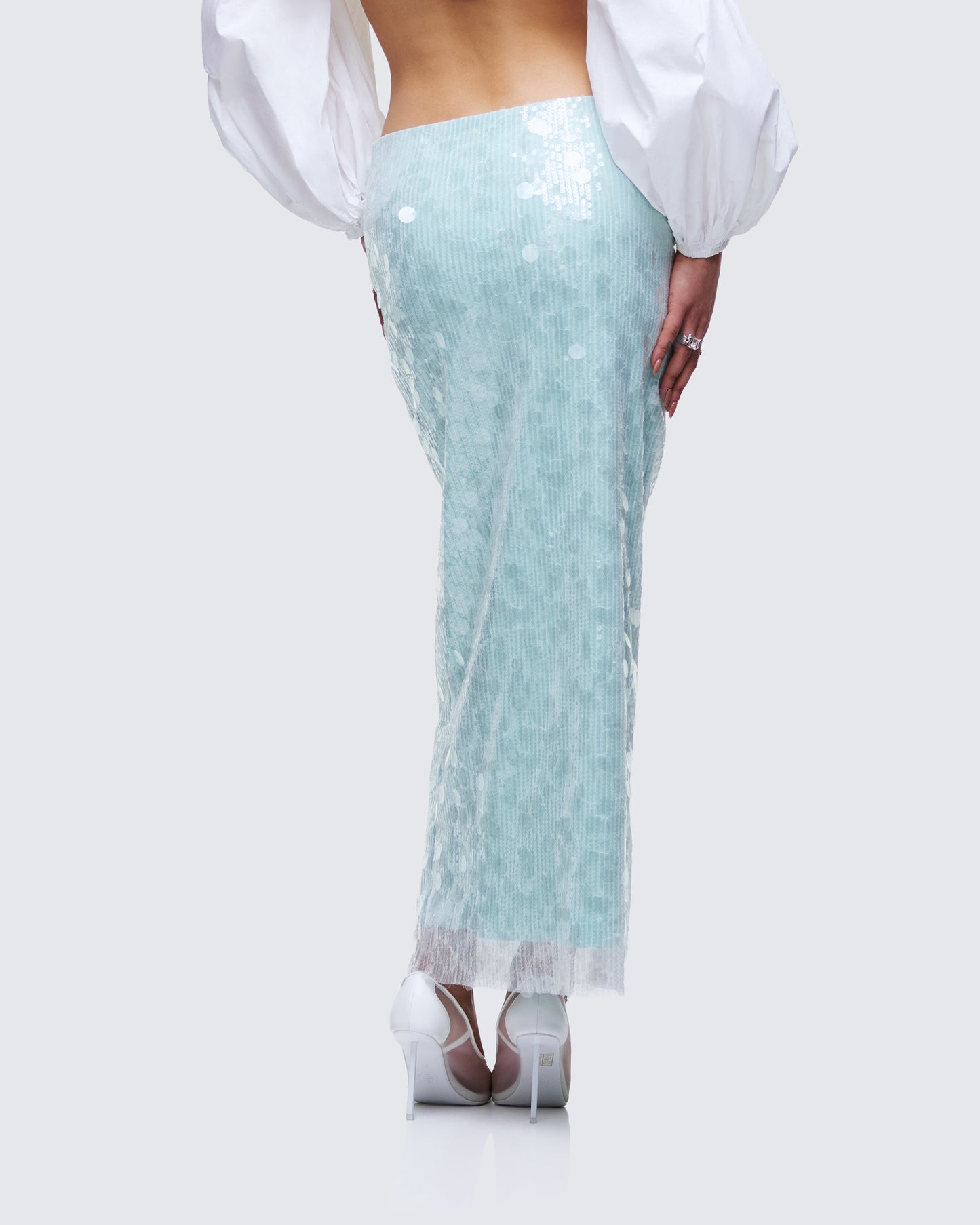 Marta Green Sequin Maxi Skirt