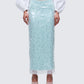 Marta Green Sequin Maxi Skirt model front