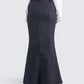 Martha Black Twill Maxi Skirt