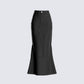 Martha Black Twill Maxi Skirt 3d product front