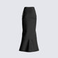 Martha Black Twill Maxi Skirt