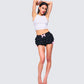 Martina Black Ruffle Short