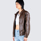 Maven Brown Vegan Leather Jacket