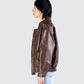 Maven Brown Vegan Leather Jacket