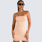 Maxine Beige Jersey Tube Dress