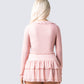 Marie Pink Mesh Long Sleeve Top