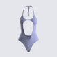 Meera Grey Jersey Cut Out Bodysuit 3d product front
