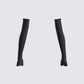 Meera Black Jersey Gloves