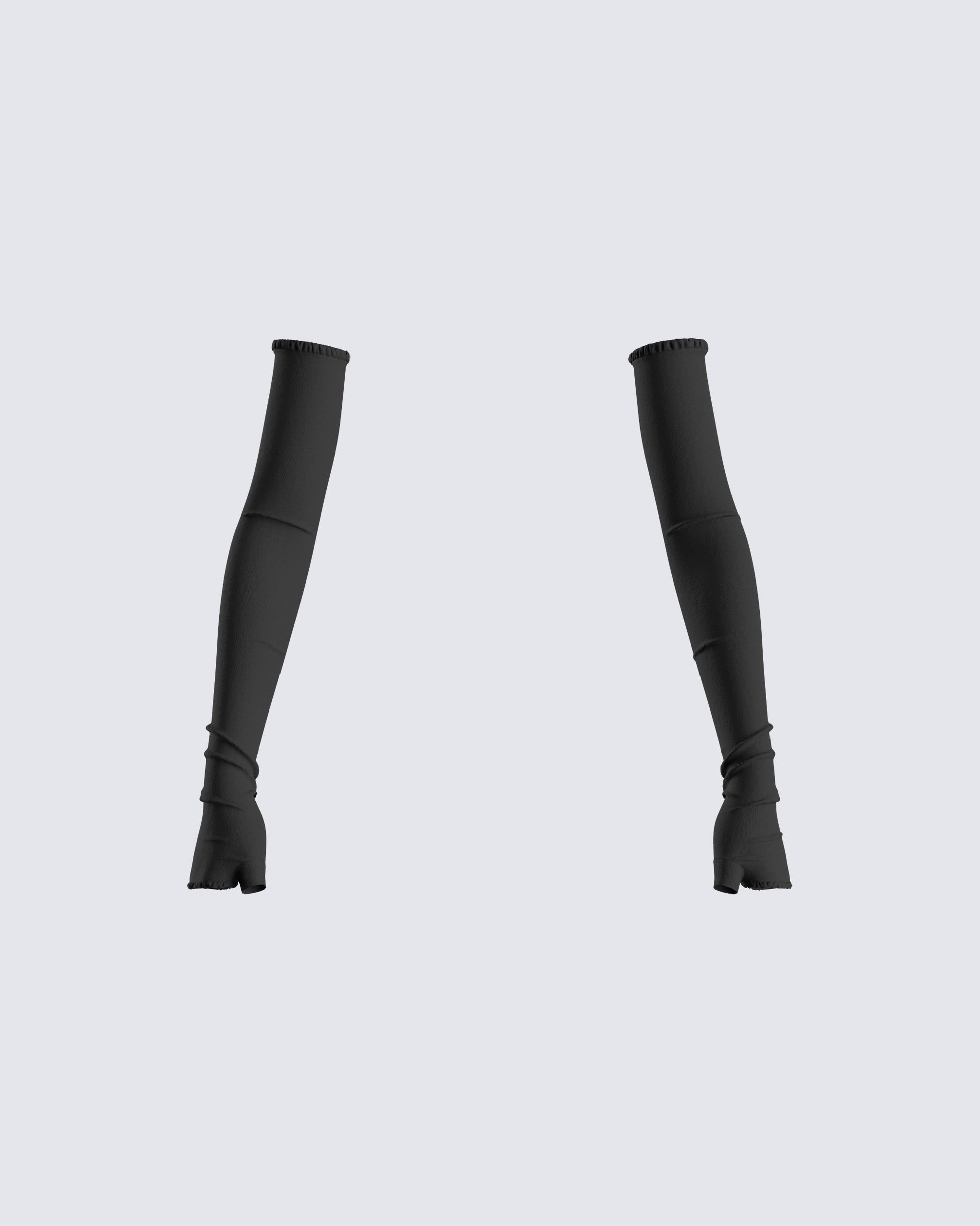 Meera Black Jersey Gloves 3d product front