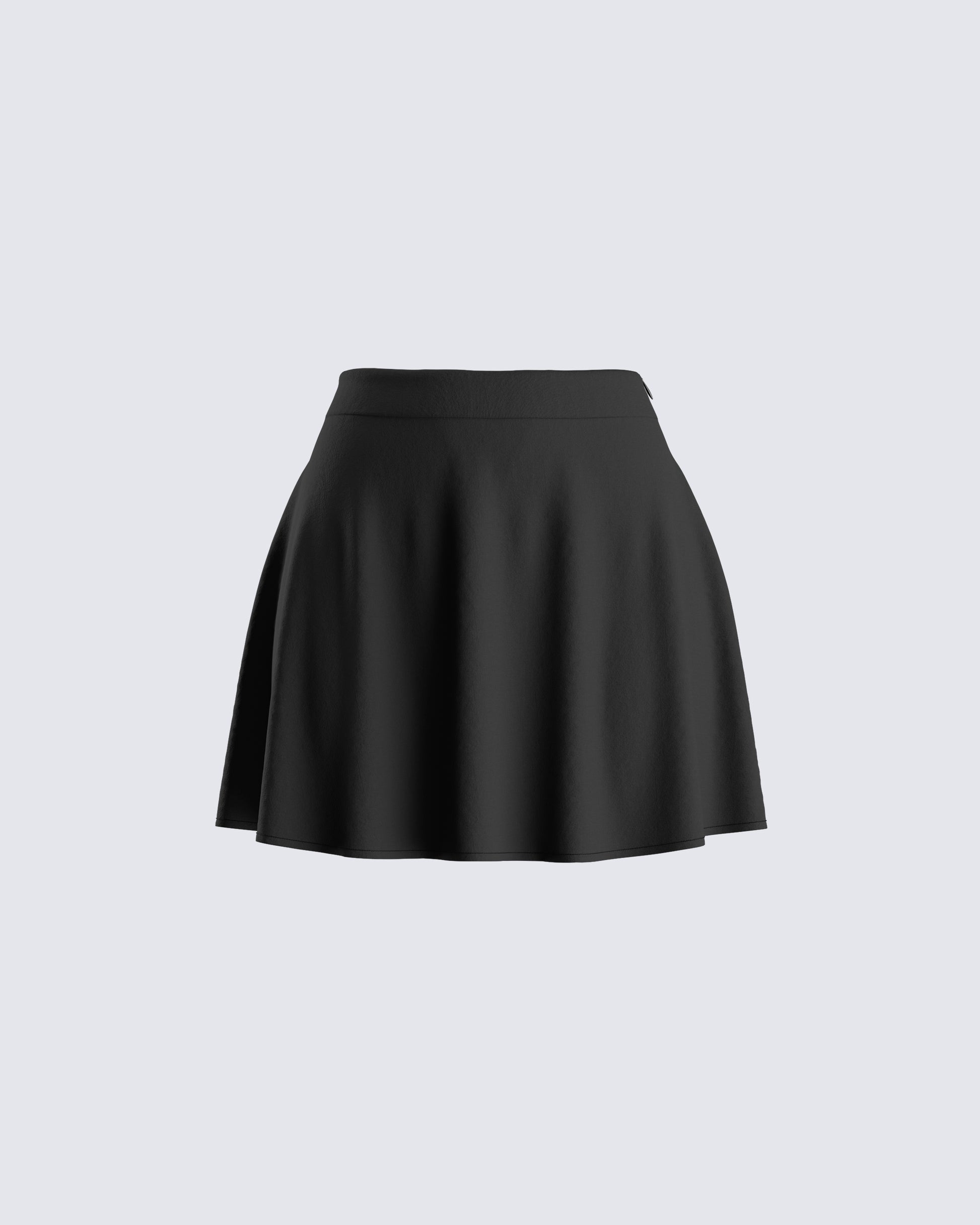 Meera Black High Waisted Skirt 3d product front