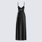 Mei Black Lace Insert Maxi Dress