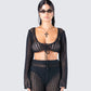 Melissa Black Crochet Top