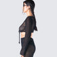Melissa Black Crochet Top