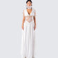 Melora White Maxi Dress & Collar model front