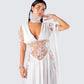 Melora White Maxi Dress & Collar