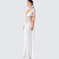 Melora White Maxi Dress & Collar