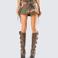 Merida Camo Zip Pocket Mini Skirt