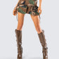 Merida Camo Zip Pocket Mini Skirt