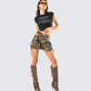 Merida Camo Zip Pocket Mini Skirt