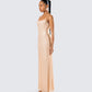 Michal Gold Sequin Maxi Dress