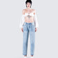 Milly Denim Set model front