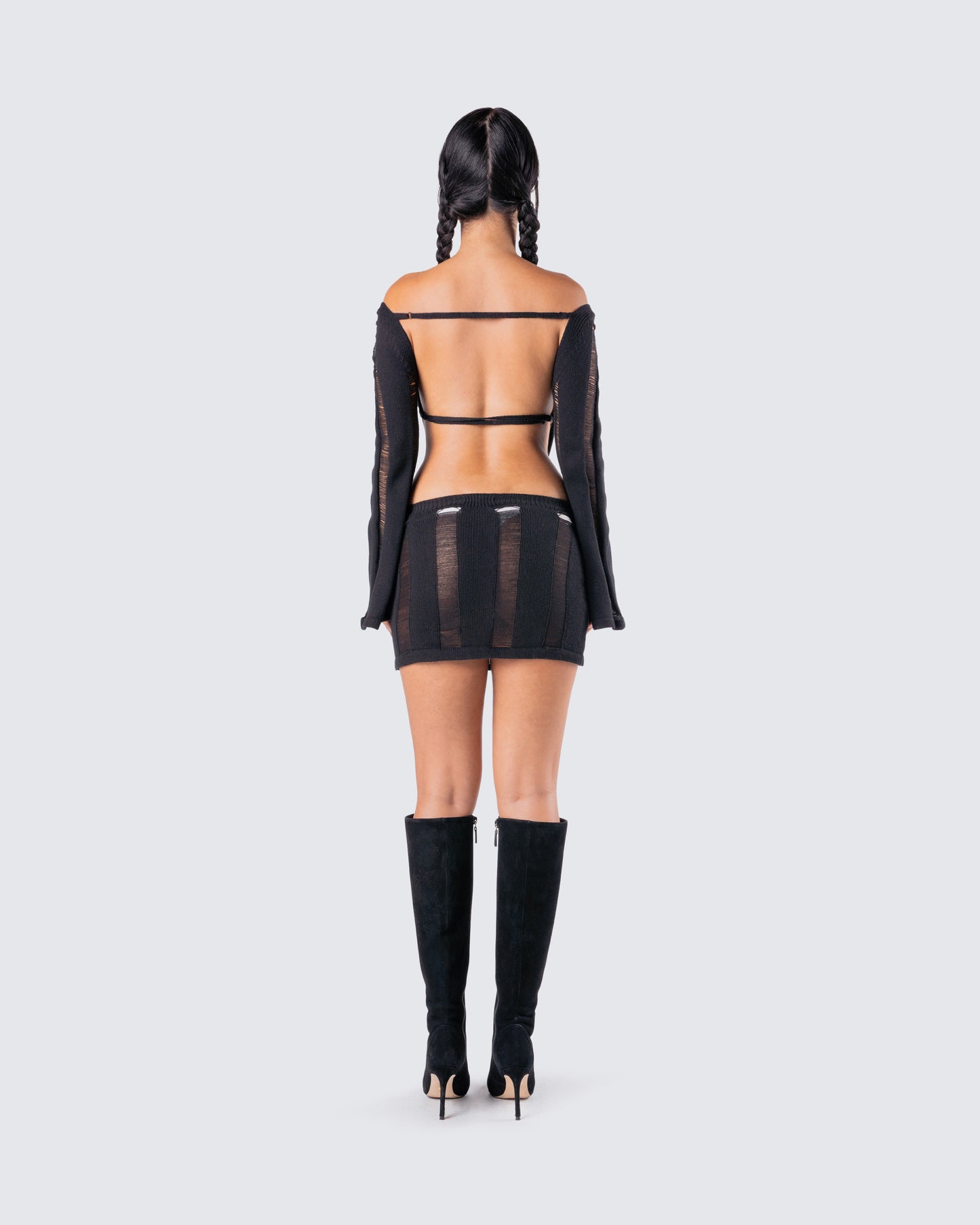 Mindy Black Mini Dress