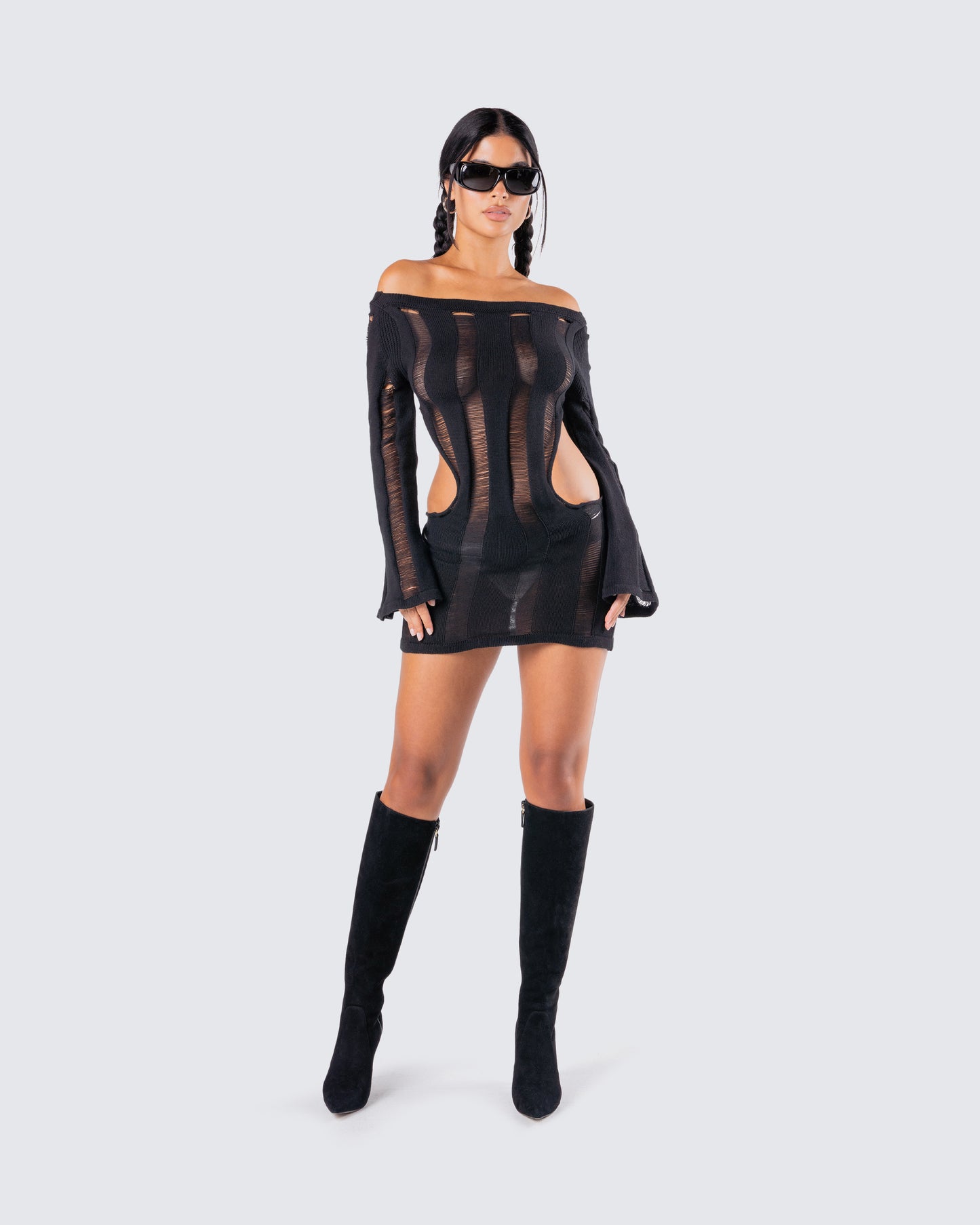 Mindy Black Mini Dress