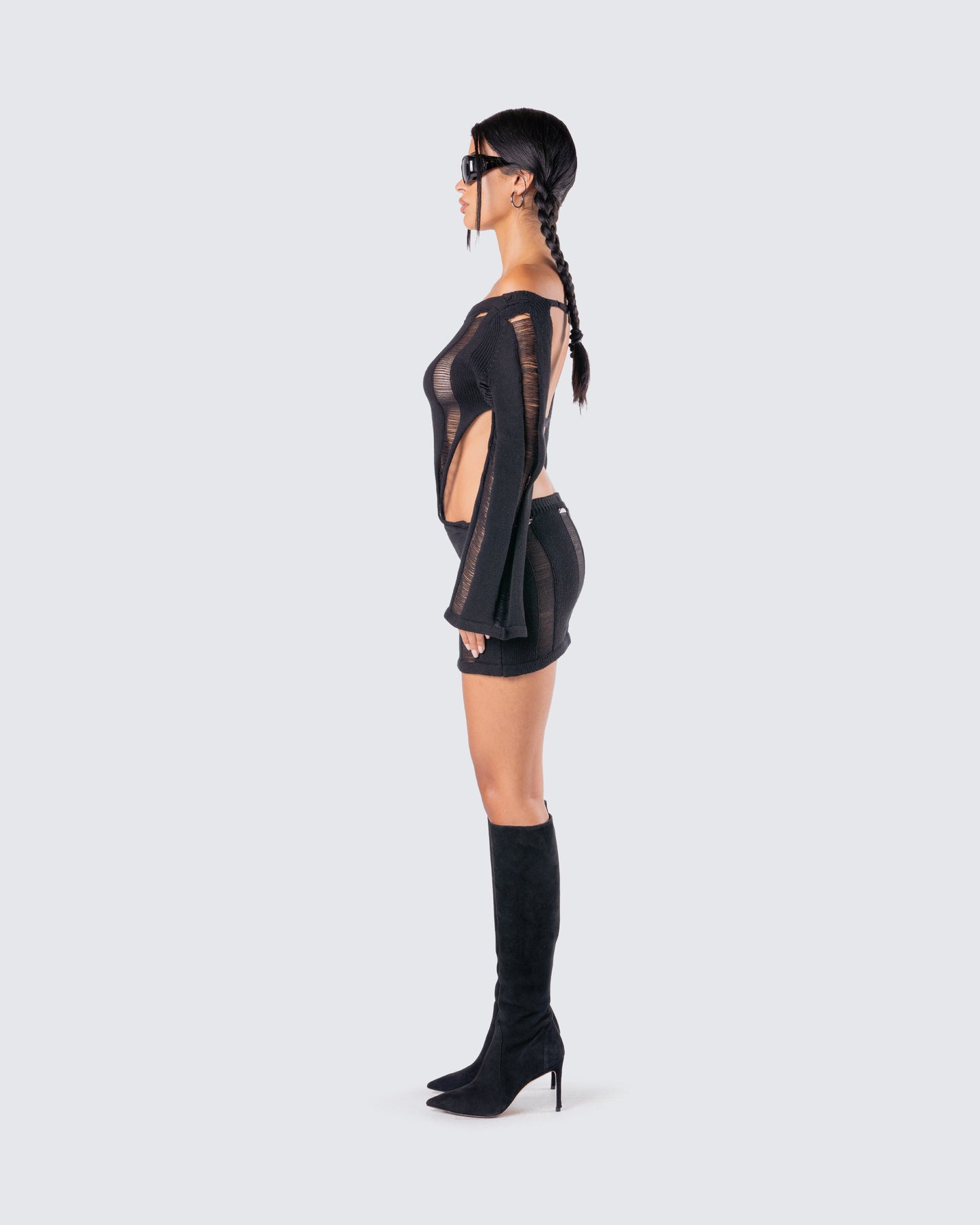 Mindy Black Mini Dress