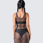Mirla Black Jersey Bandeau Top