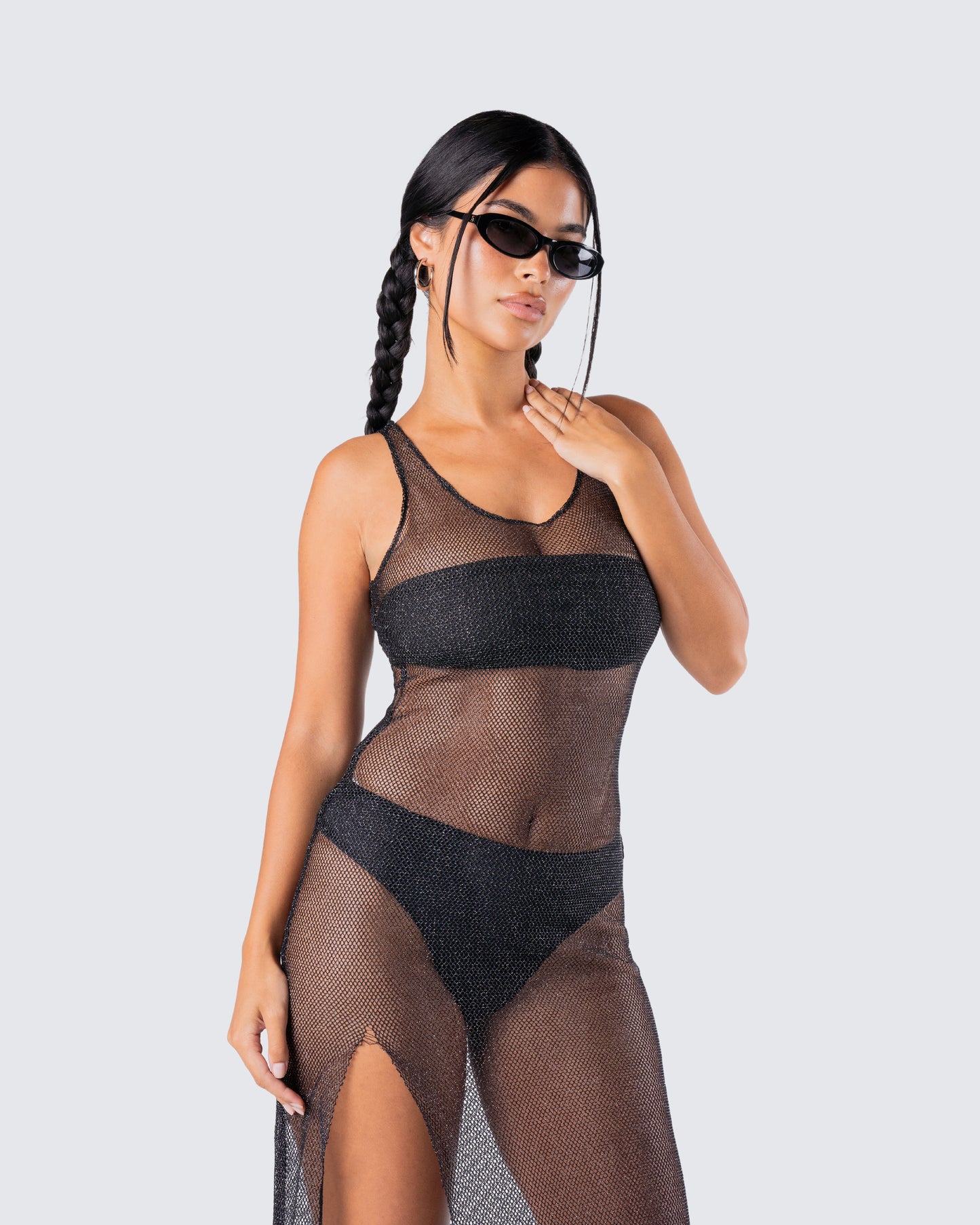 Mirla Black Jersey Bandeau Top