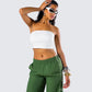 Mirla White Jersey Bandeau Top