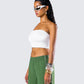 Mirla White Jersey Bandeau Top