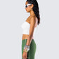 Mirla White Jersey Bandeau Top