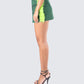 Misty Green Houndstooth Skirt