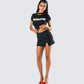 Monte Black Jersey Graphic Top