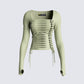 Morgan Green Long Sleeve Top 3d product front