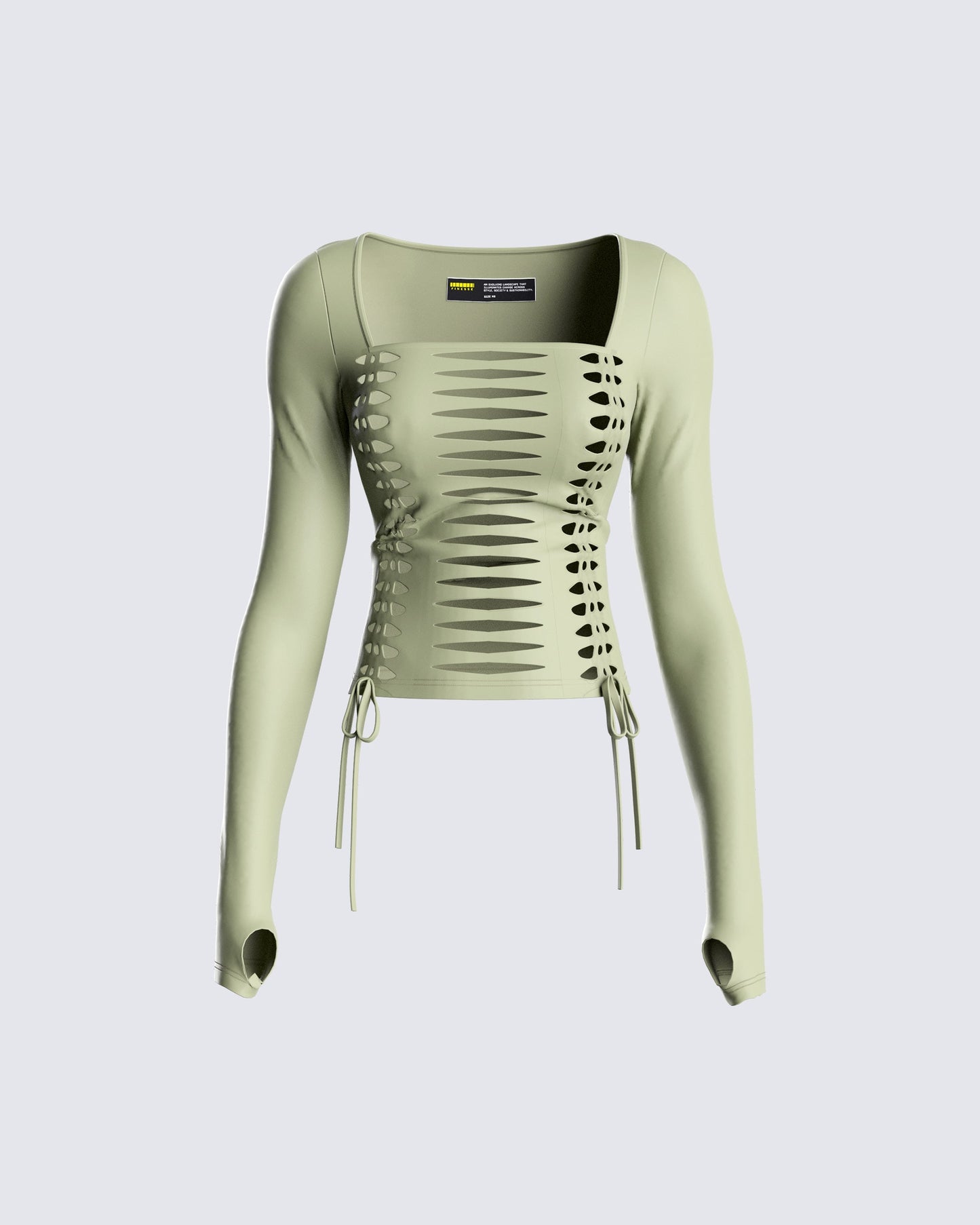 Morgan Green Long Sleeve Top 3d product front