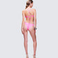 Murina Pink Flower Cutout Swimsuit