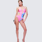 Murina Pink Flower Cutout Swimsuit